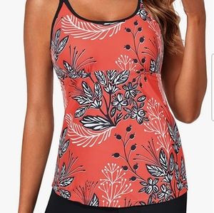 New Top Only Yonique Tankini Swimsuit Small